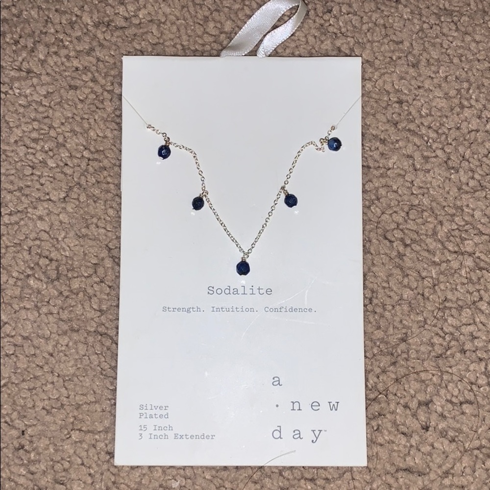 Sodalite Silver Necklace by A New Day